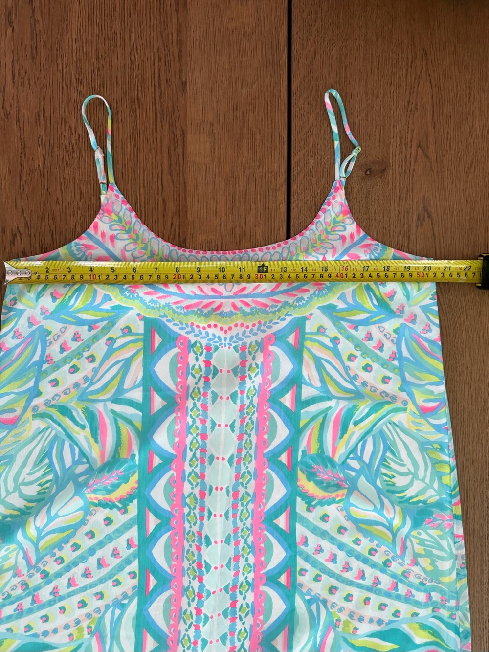Lilly Pulitzer Winni Maxi/Midi Dress Maraca My World Tropical Print Ruffle L - Picture 10 of 11